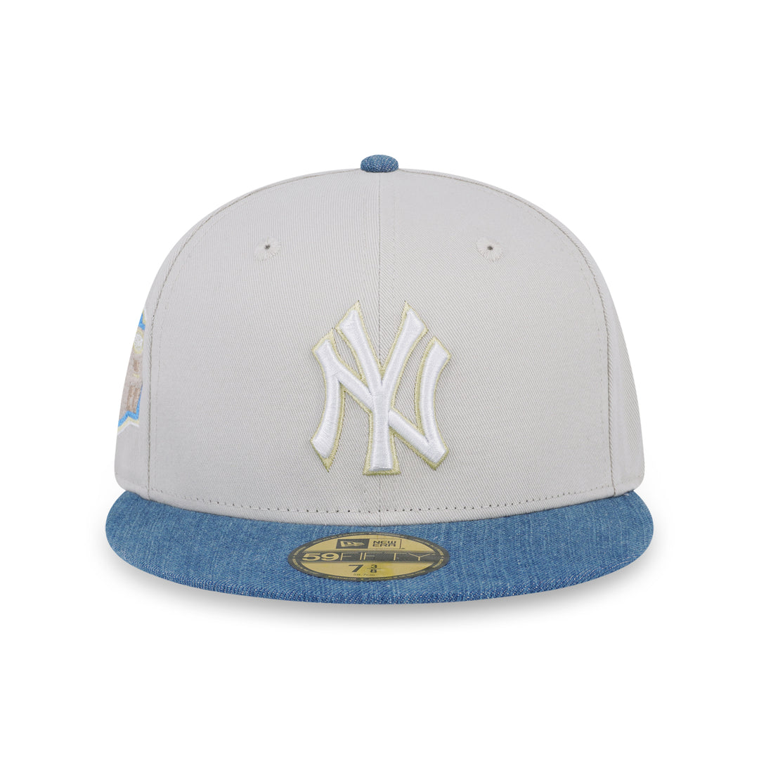 59FIFTY New York Yankees Denim Mix 2-Tone Denim Visor Stone Fitted