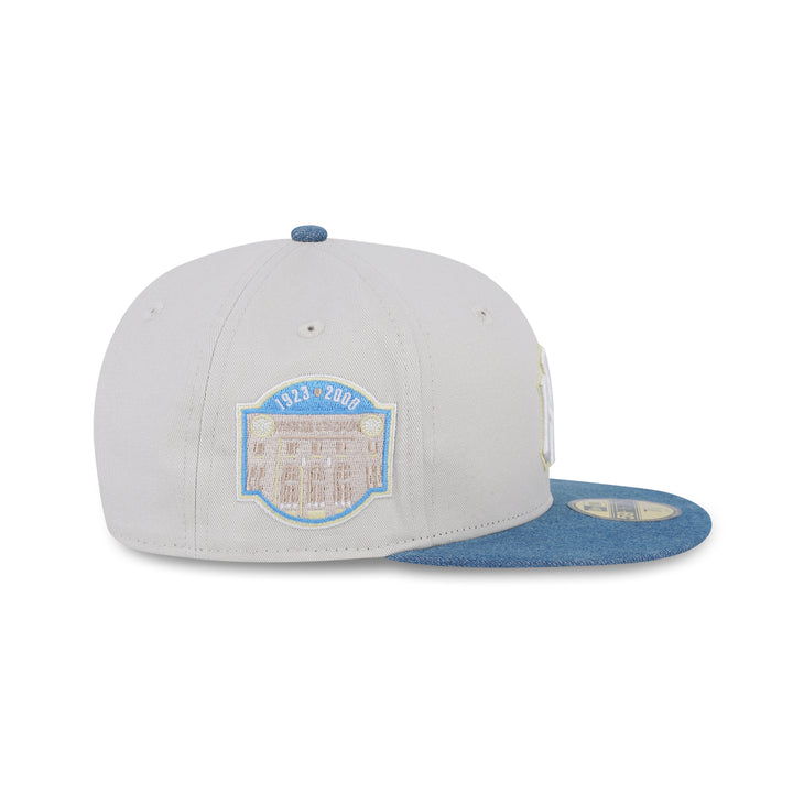 59FIFTY New York Yankees Denim Mix 2-Tone Denim Visor Stone Fitted