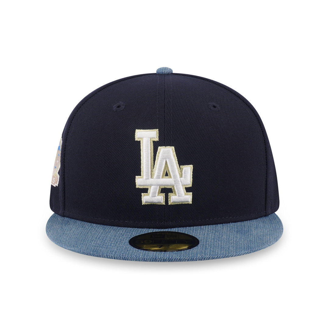 59FIFTY Los Angeles Dodgers Denim Mix 2-Tone Denim Visor Navy Fitted