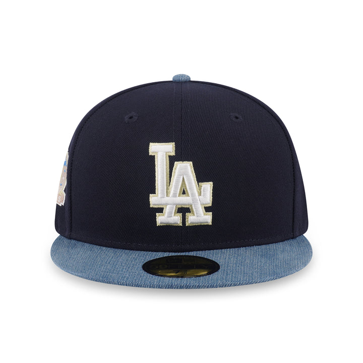 59FIFTY Los Angeles Dodgers Denim Mix 2-Tone Denim Visor Navy Fitted
