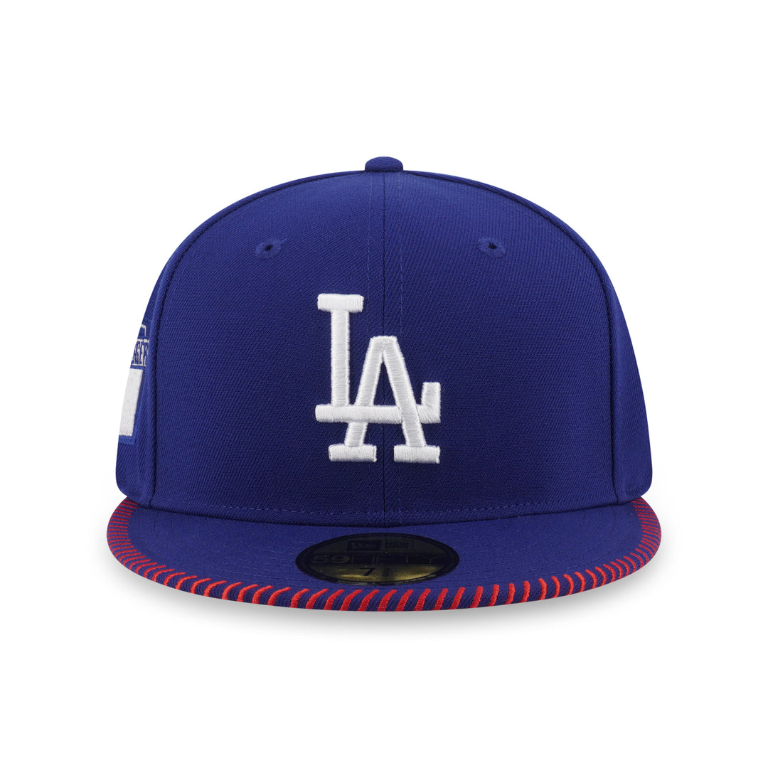 59FIFTY Los Angeles Dodgers Baseball Stitching Dark Royal Fitted