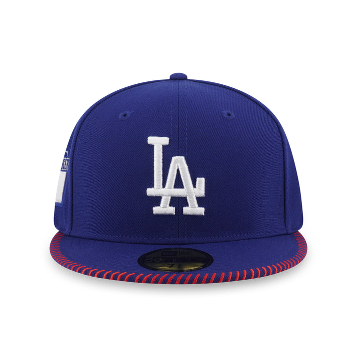 59FIFTY Los Angeles Dodgers Baseball Stitching Dark Royal Fitted