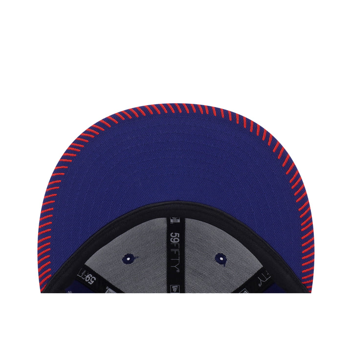 59FIFTY Los Angeles Dodgers Baseball Stitching Dark Royal Fitted