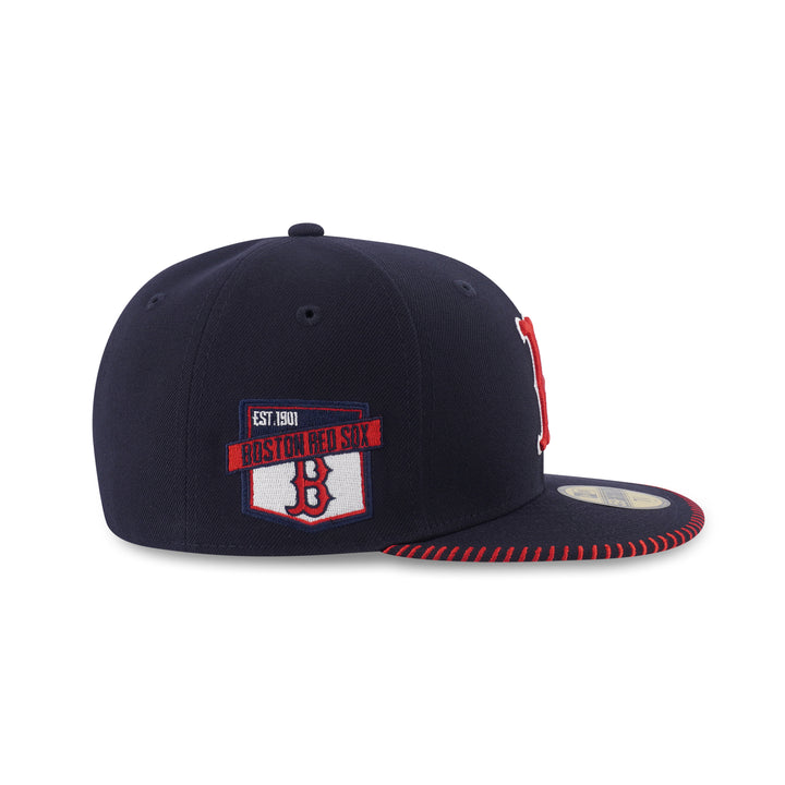 59FIFTY Boston Red Sox Baseball Stitching Navy Fitted