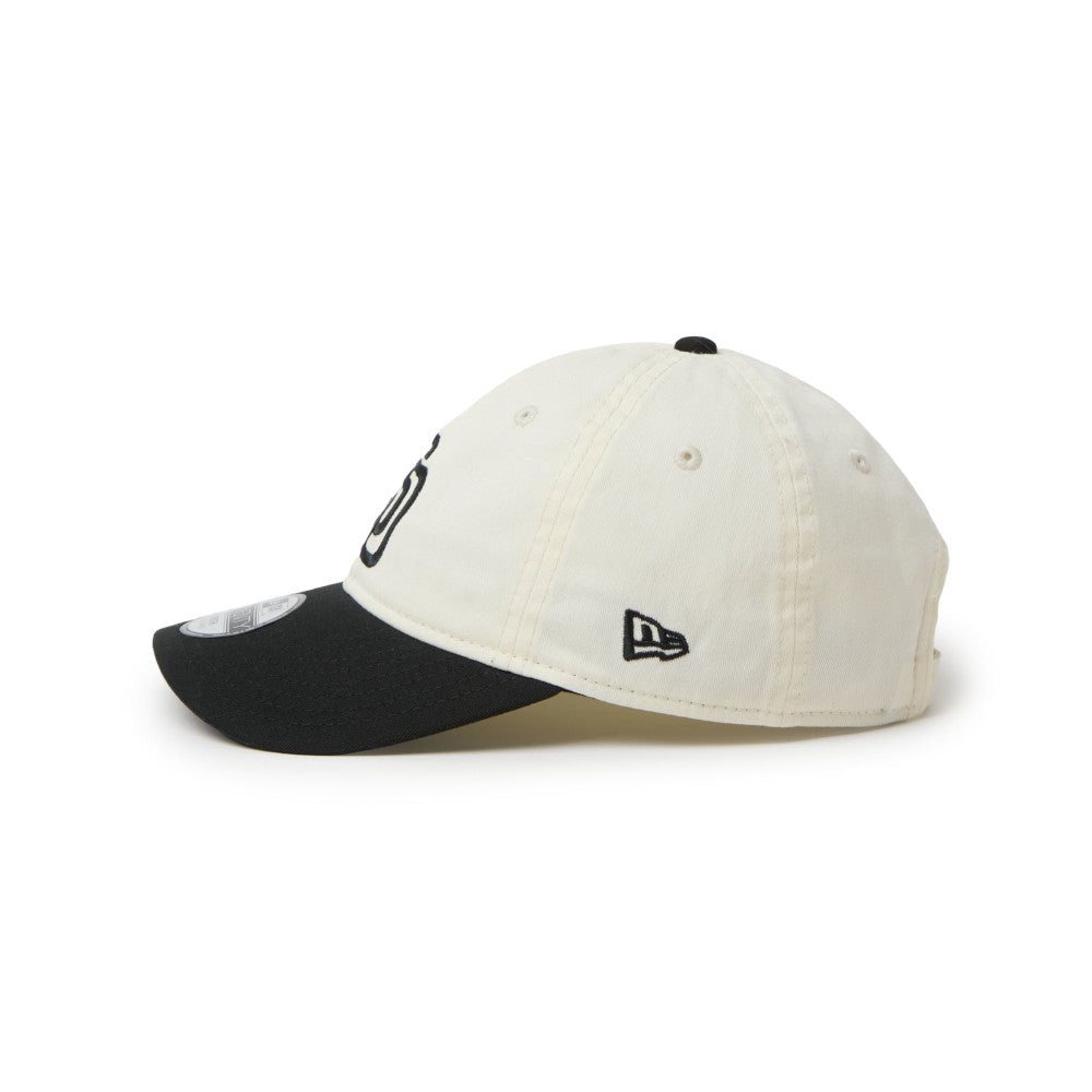 9TWENTY Kids San Diego Padres 2-Tone Black Visor Chrome White Adjustable
