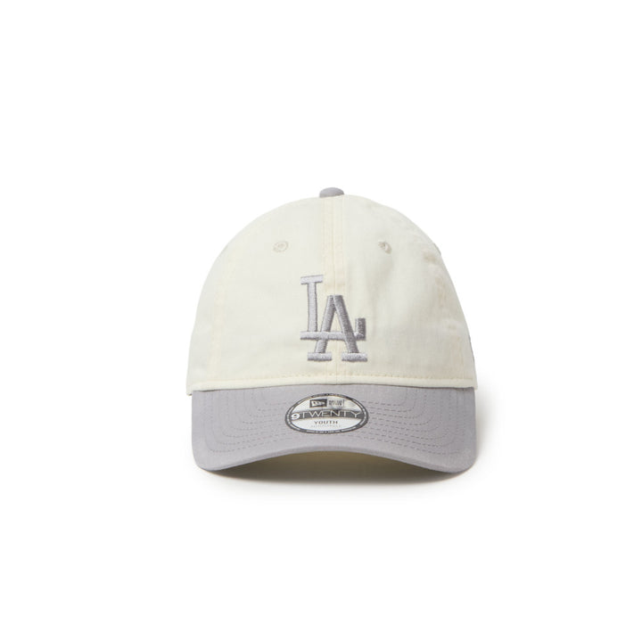 9TWENTY Kids Los Angeles Dodgers 2-Tone Gray Visor Chrome White Adjustable