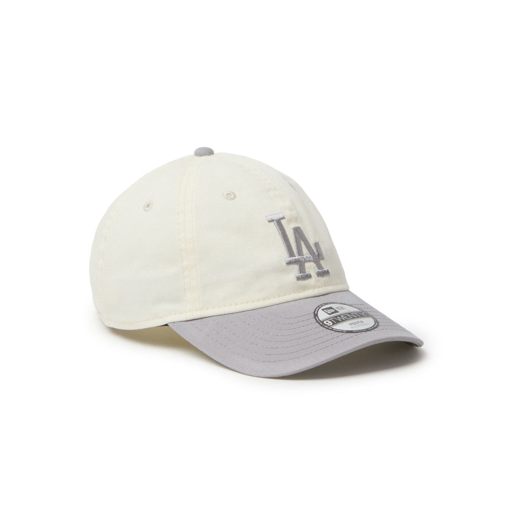 9TWENTY Kids Los Angeles Dodgers 2-Tone Gray Visor Chrome White Adjustable