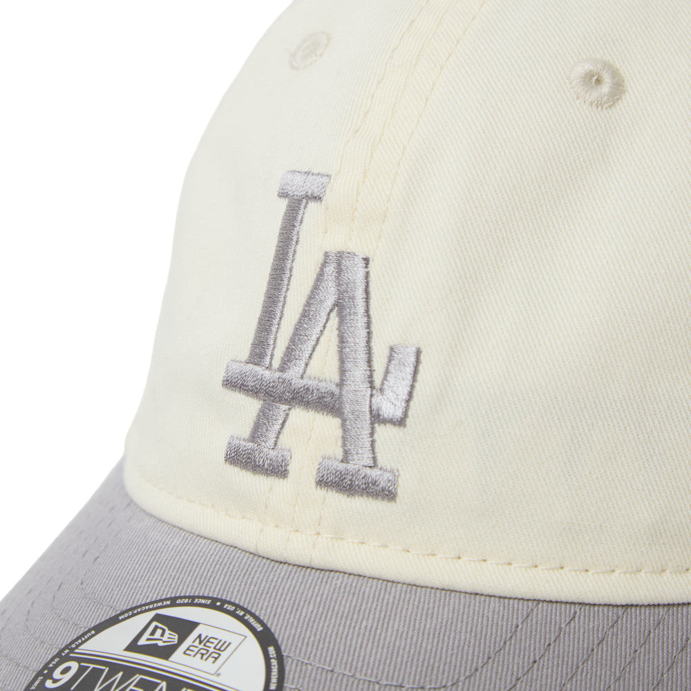 9TWENTY Kids Los Angeles Dodgers 2-Tone Gray Visor Chrome White Adjustable
