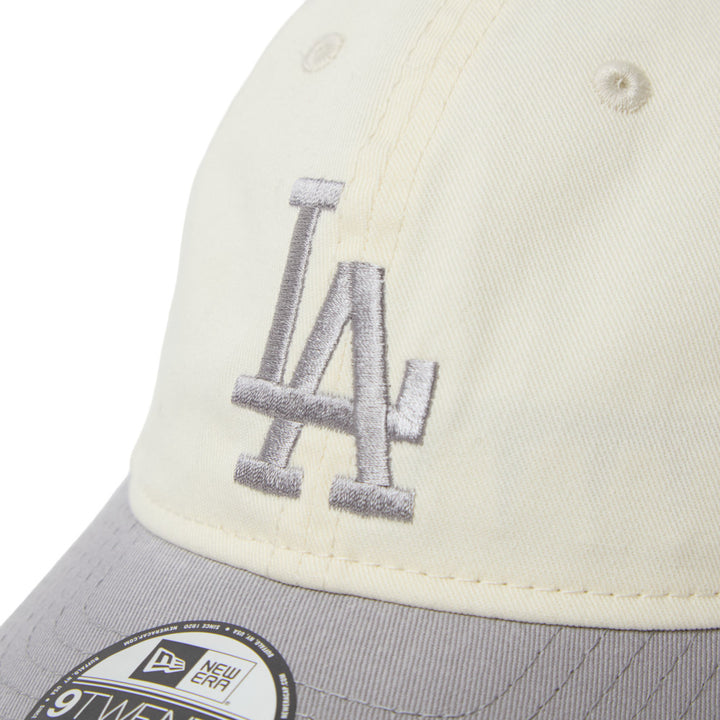 9TWENTY Kids Los Angeles Dodgers 2-Tone Gray Visor Chrome White Adjustable