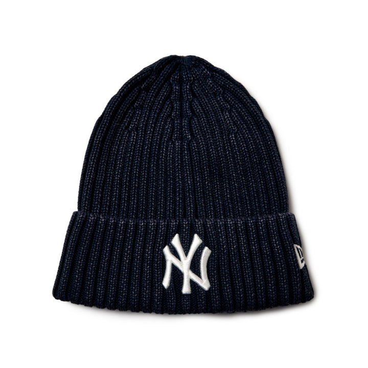 Rib Cuff Knit New York Yankees Italian Wash Navy Beanie