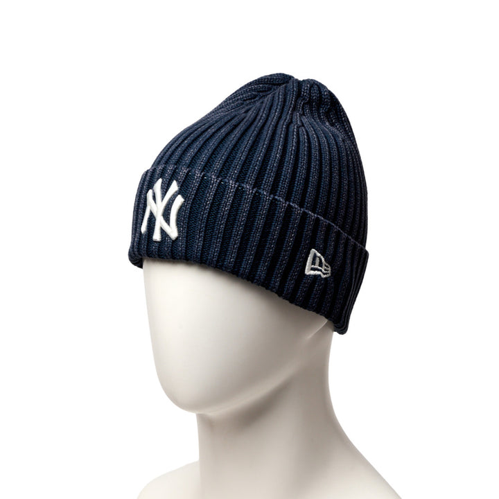 Rib Cuff Knit New York Yankees Italian Wash Navy Beanie
