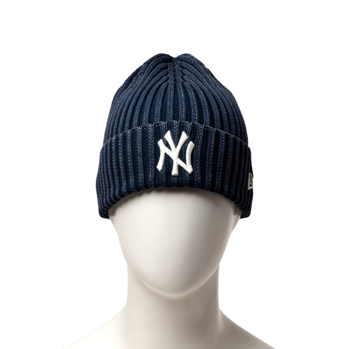 Rib Cuff Knit New York Yankees Italian Wash Navy Beanie