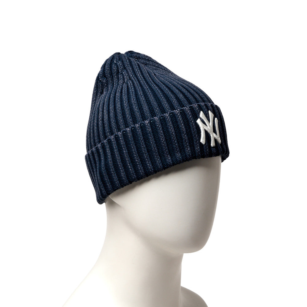 Rib Cuff Knit New York Yankees Italian Wash Navy Beanie