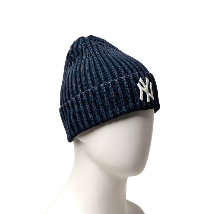 Rib Cuff Knit New York Yankees Italian Wash Navy Beanie