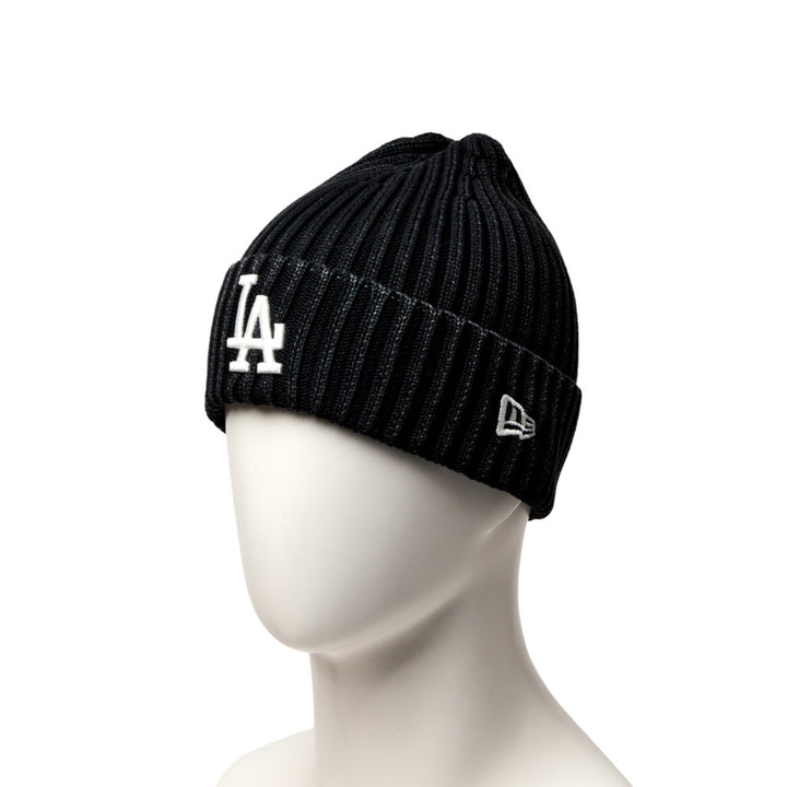 Rib Cuff Knit Los Angeles Dodgers Italian Wash Black Beanie