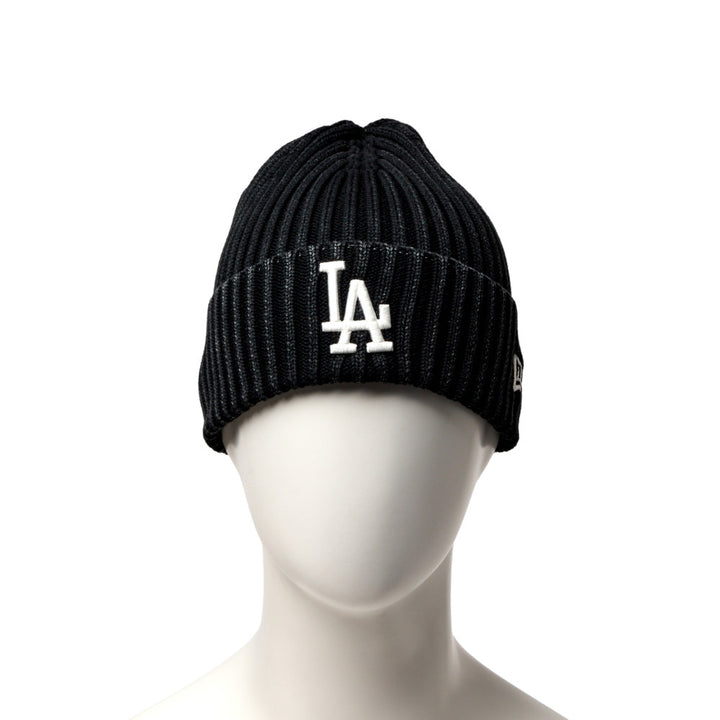 Rib Cuff Knit Los Angeles Dodgers Italian Wash Black Beanie