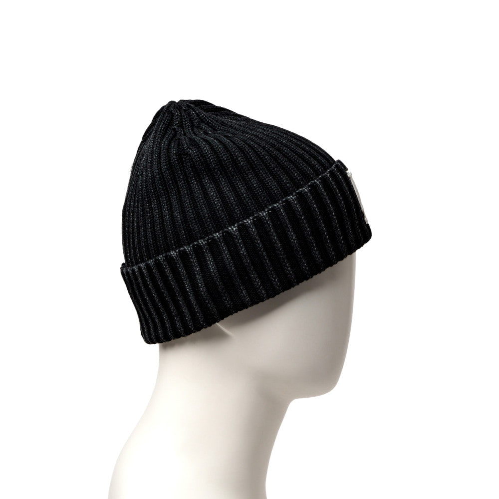 Rib Cuff Knit Los Angeles Dodgers Italian Wash Black Beanie
