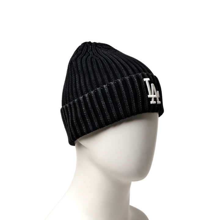 Rib Cuff Knit Los Angeles Dodgers Italian Wash Black Beanie