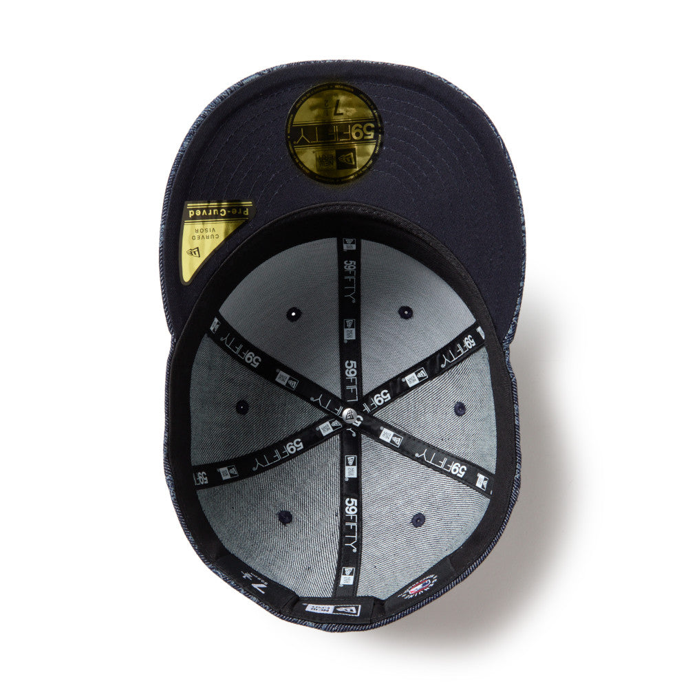 59FIFTY Pre-Curved New York Yankees Laser Burn Out Denim Fitted
