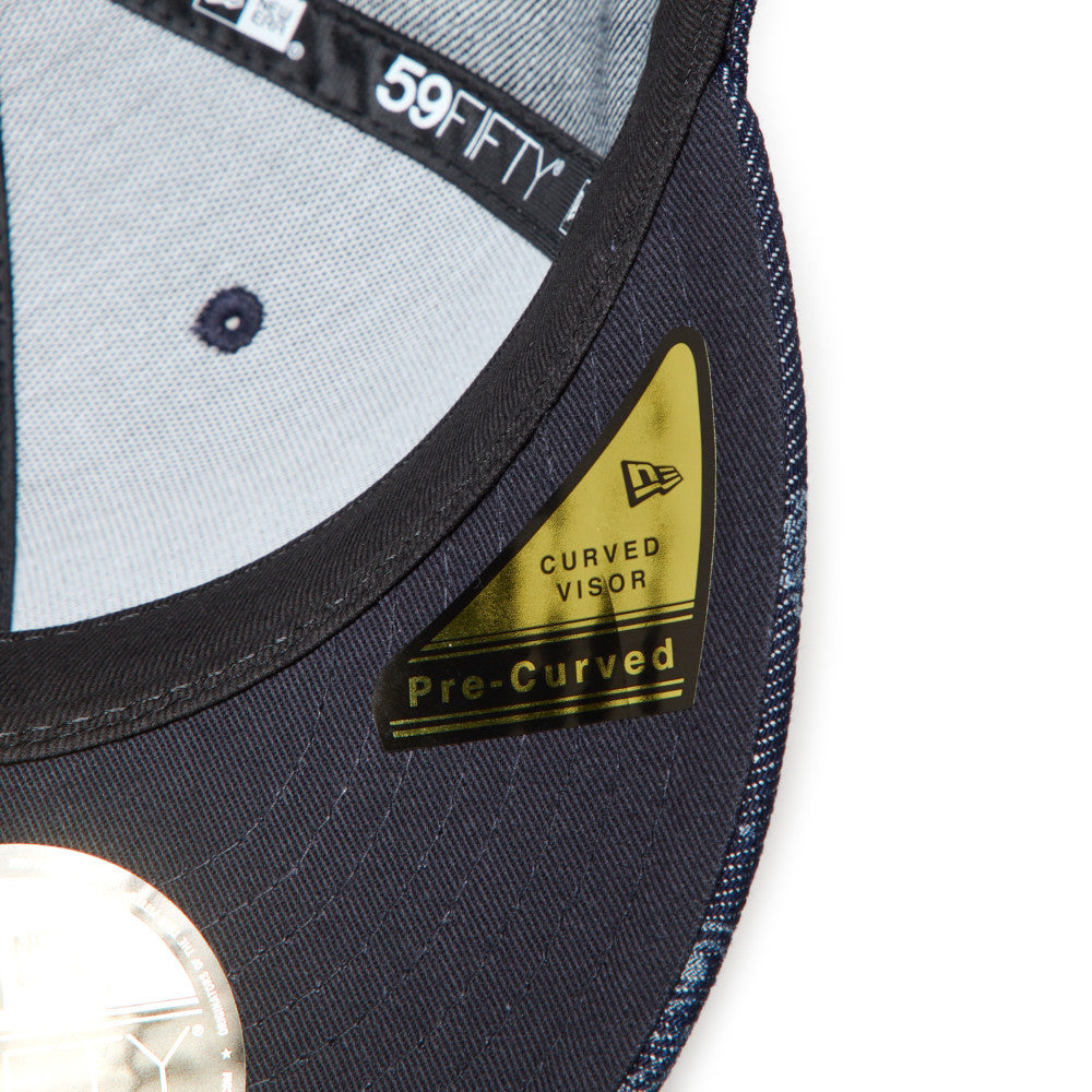 59FIFTY Pre-Curved New York Yankees Laser Burn Out Denim Fitted