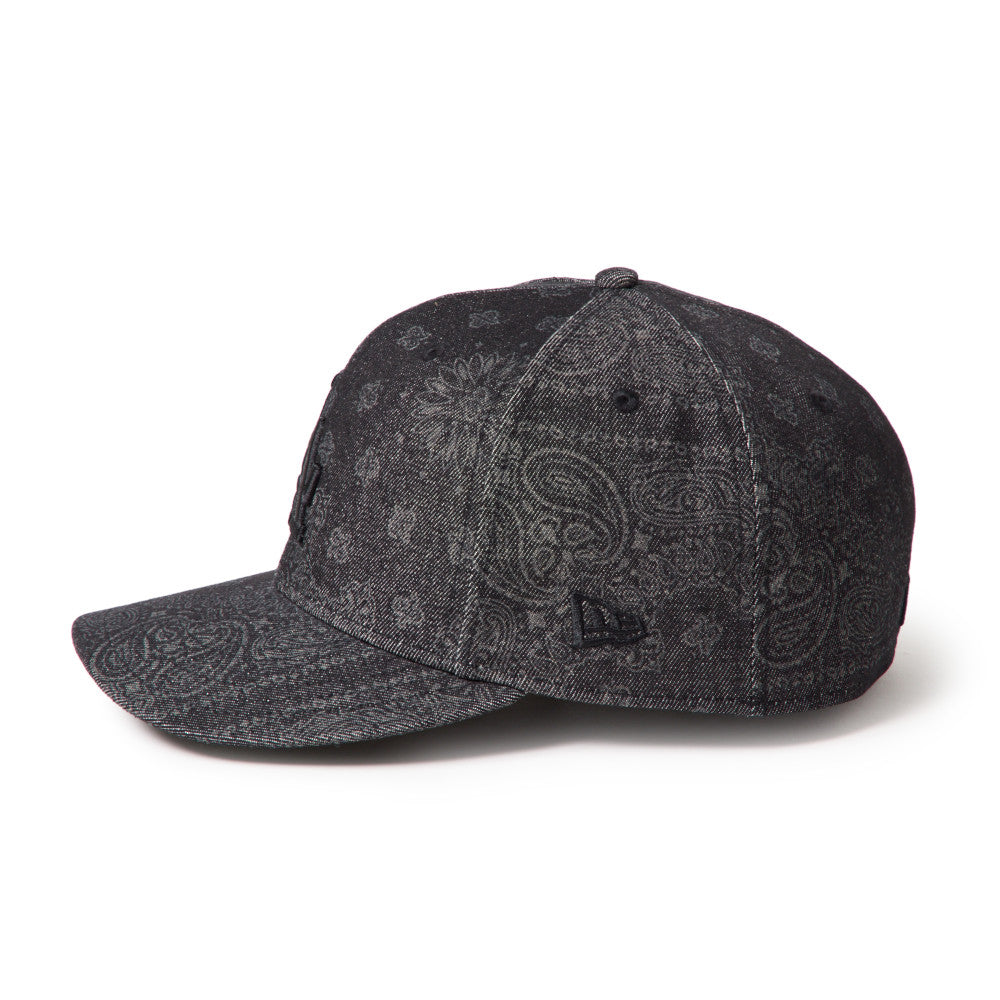 59FIFTY Pre-Curved Los Angeles Dodgers Laser Burn Out Denim Black Fitted