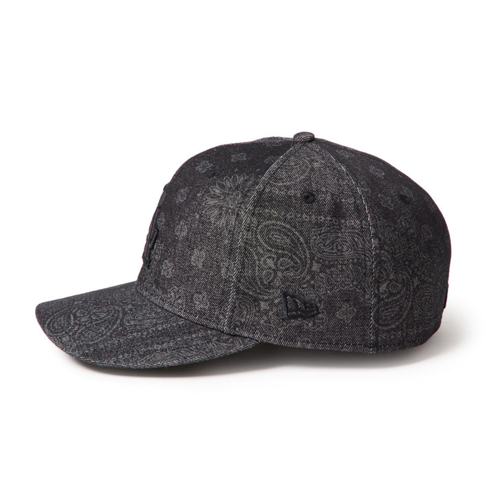 59FIFTY Pre-Curved Los Angeles Dodgers Laser Burn Out Denim Black Fitted