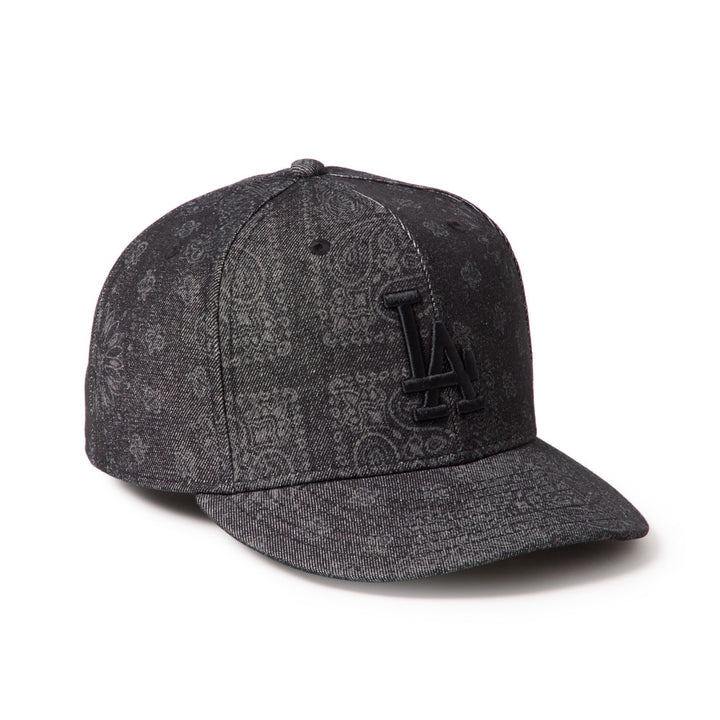 59FIFTY Pre-Curved Los Angeles Dodgers Laser Burn Out Denim Black Fitted