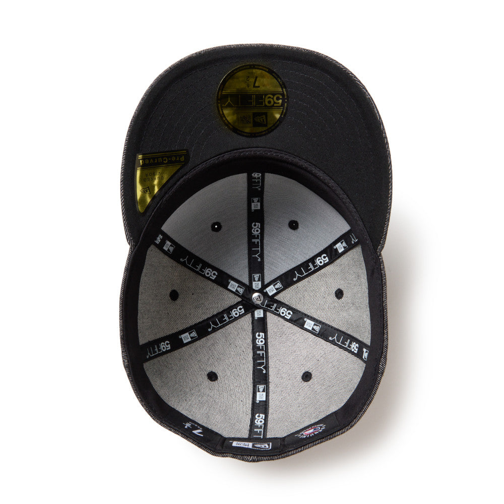 59FIFTY Pre-Curved Los Angeles Dodgers Laser Burn Out Denim Black Fitted