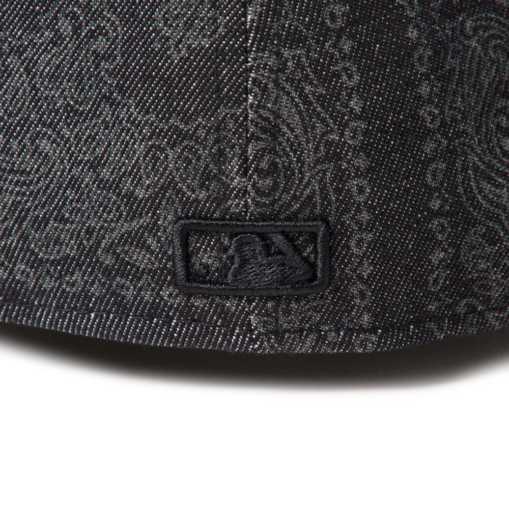 59FIFTY Pre-Curved Los Angeles Dodgers Laser Burn Out Denim Black Fitted