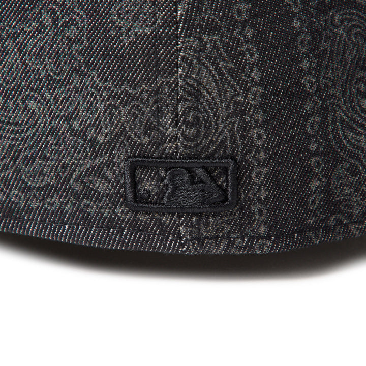 59FIFTY Pre-Curved Los Angeles Dodgers Laser Burn Out Denim Black Fitted