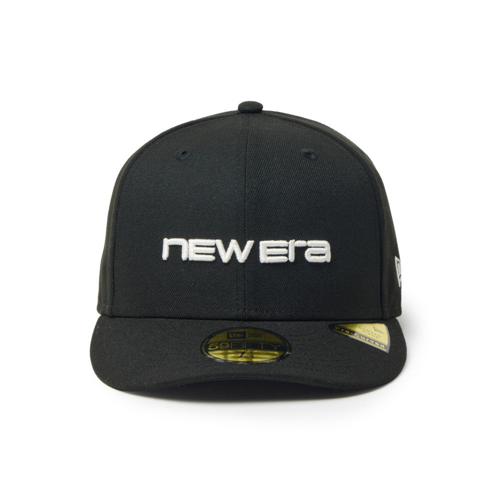 59FIFTY Pre-Curved New Era Brand Name Logo Black Fitted