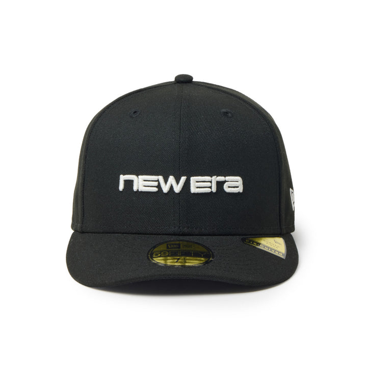 59FIFTY Pre-Curved New Era Brand Name Logo Black Fitted