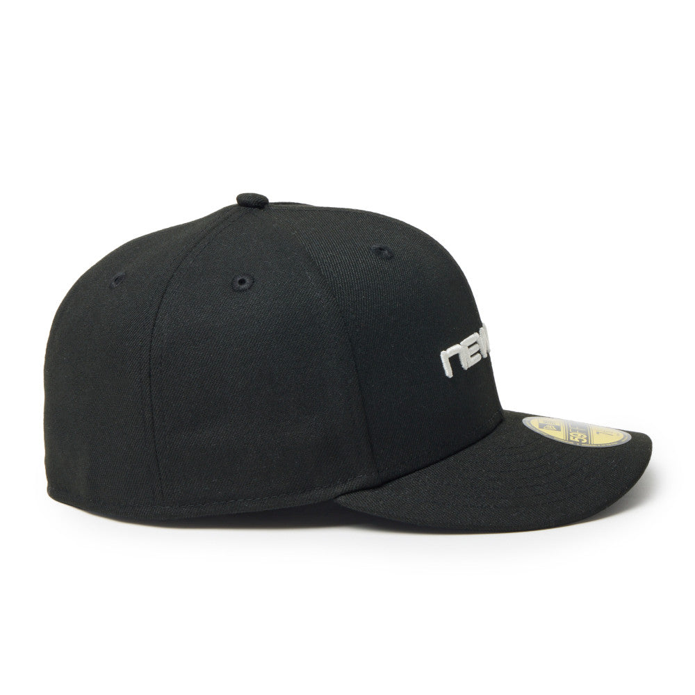 59FIFTY Pre-Curved New Era Brand Name Logo Black Fitted