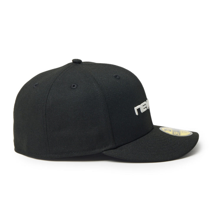 59FIFTY Pre-Curved New Era Brand Name Logo Black Fitted