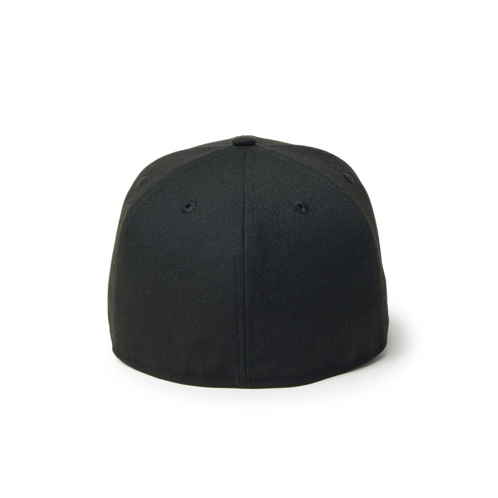59FIFTY Pre-Curved New Era Brand Name Logo Black Fitted