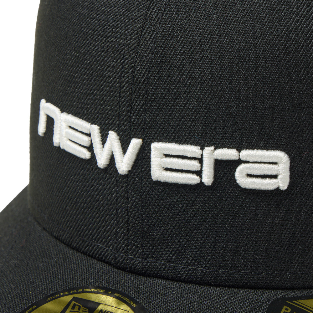 59FIFTY Pre-Curved New Era Brand Name Logo Black Fitted