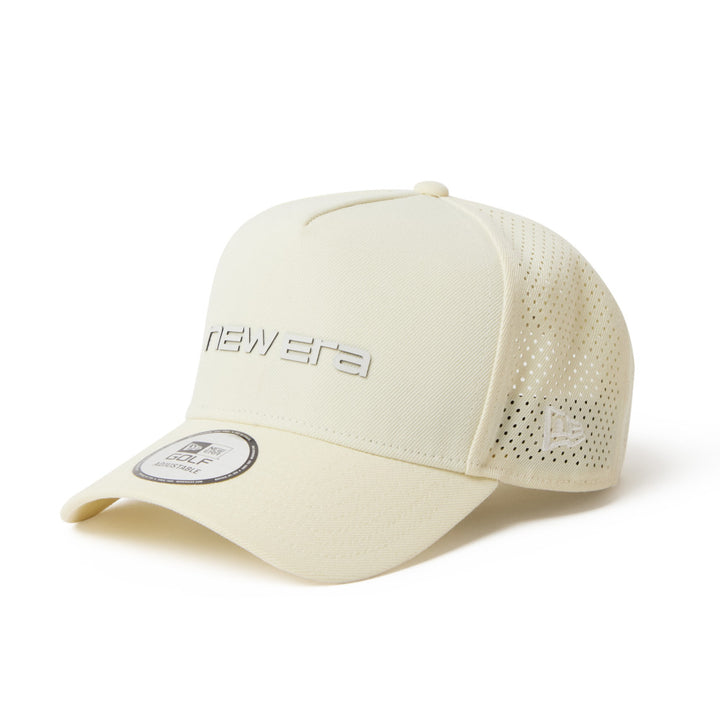 9FORTY A-Frame Golf Laser Perforated Simple Chrome White Snapback