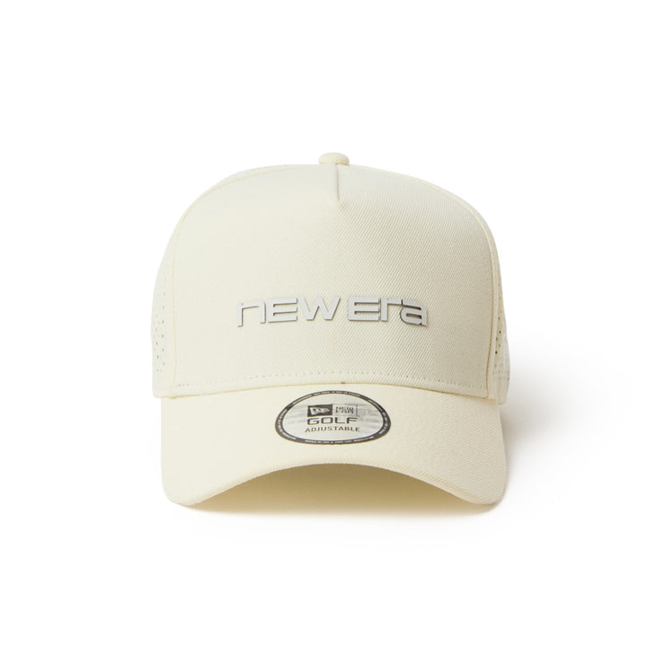 9FORTY A-Frame Golf Laser Perforated Simple Chrome White Snapback