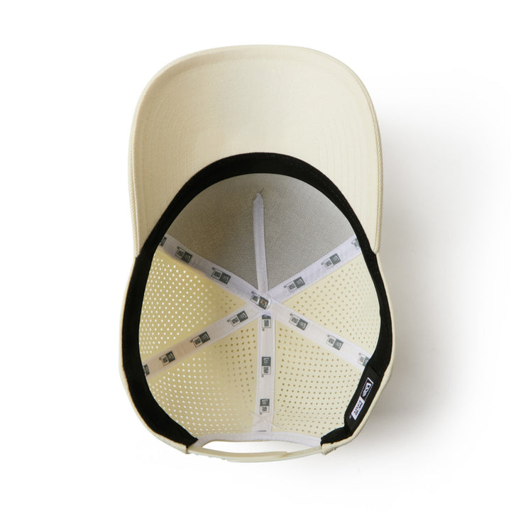 9FORTY A-Frame Golf Laser Perforated Simple Chrome White Snapback