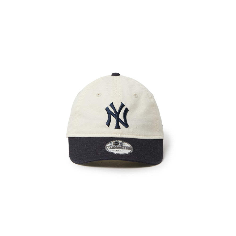 9TWENTY Kids New York Yankees 2-Tone Navy Visor Chrome White Adjustable