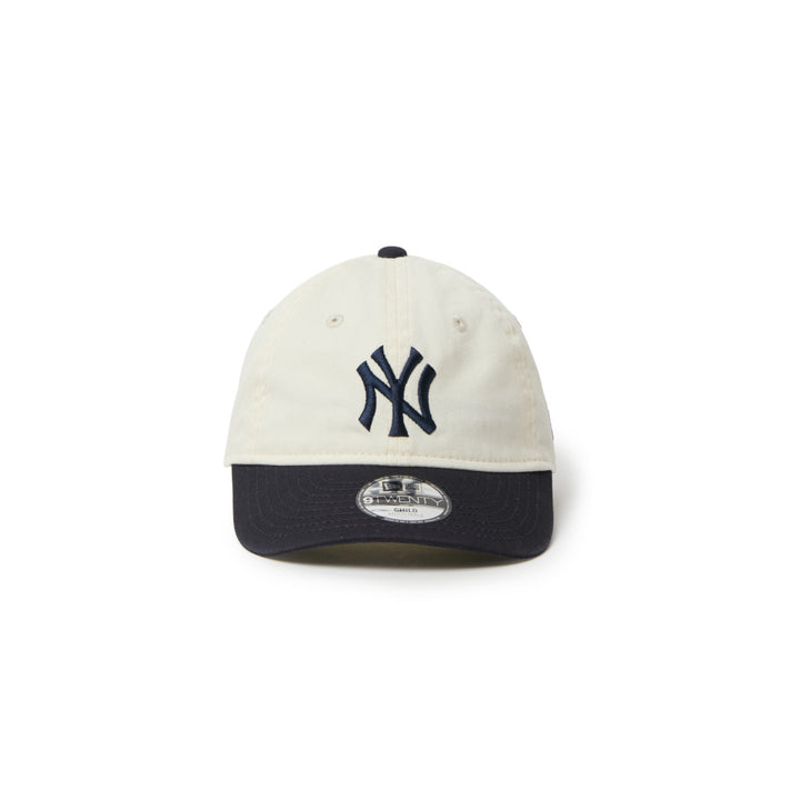 9TWENTY Kids New York Yankees 2-Tone Navy Visor Chrome White Adjustable