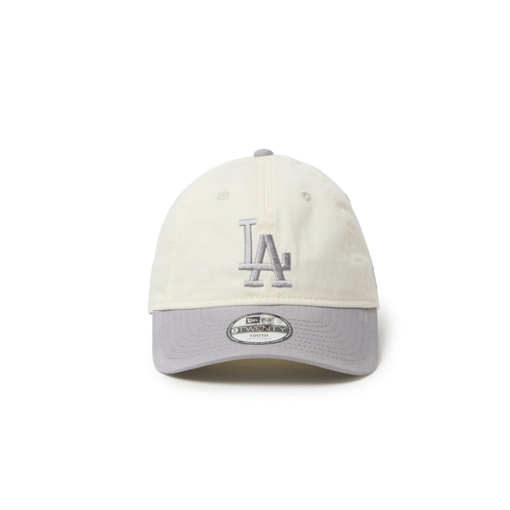 9TWENTY Kids Los Angeles Dodgers 2-Tone Gray Visor Chrome White Adjustable