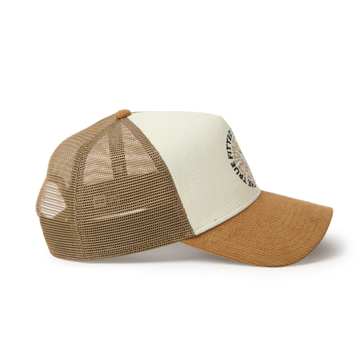 9FORTY A-Frame Trucker Corduroy OOTTF 2-Tone Wheat Visor Chrome Snapback