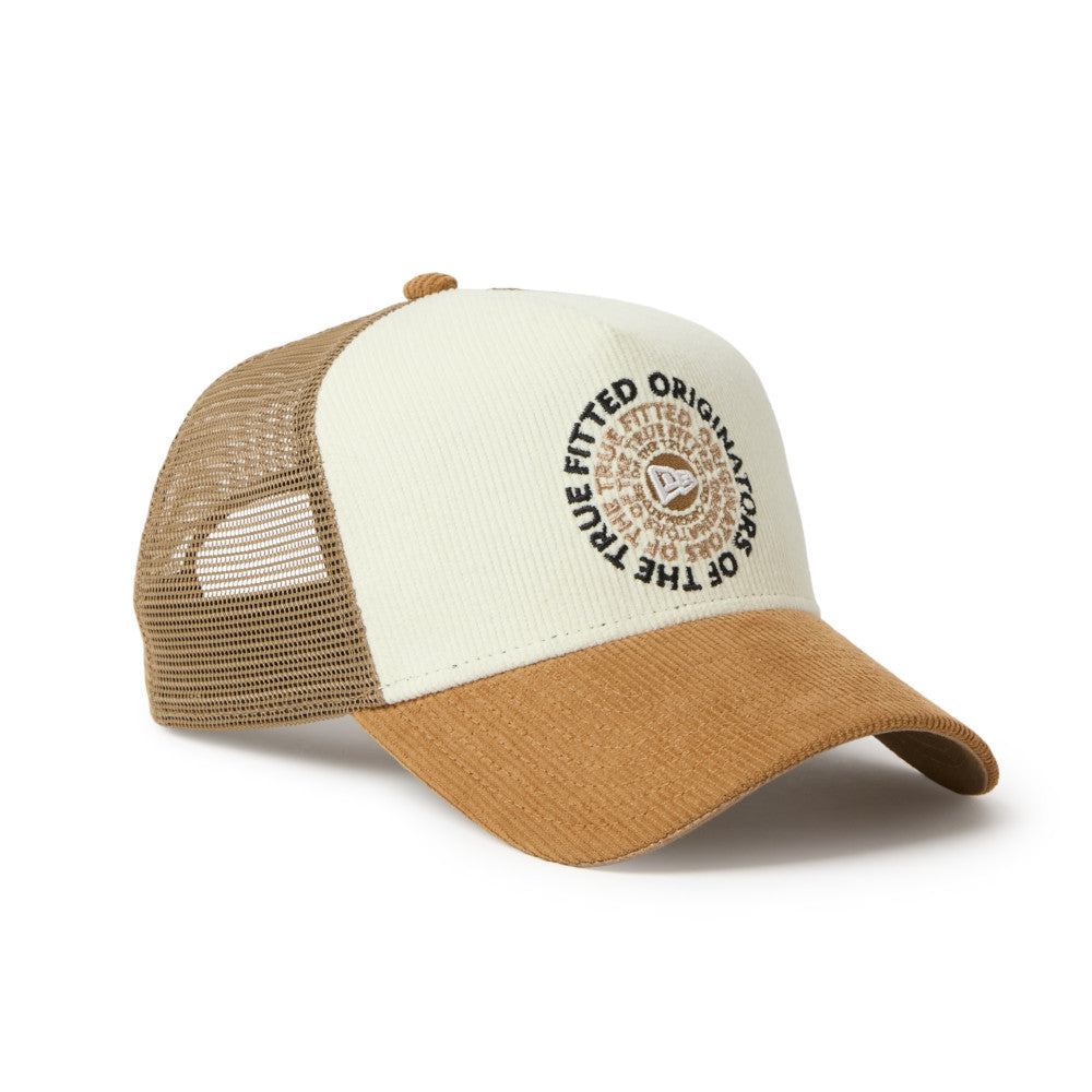 9FORTY A-Frame Trucker Corduroy OOTTF 2-Tone Wheat Visor Chrome Snapback