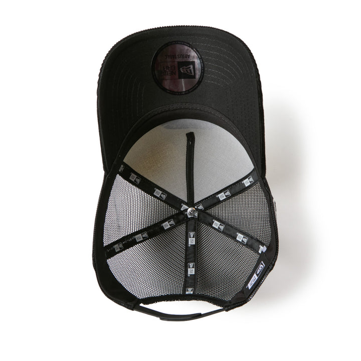 9FORTY A-Frame Trucker Corduroy OOTTF 2-Tone Black Visor Chrome White Snapback
