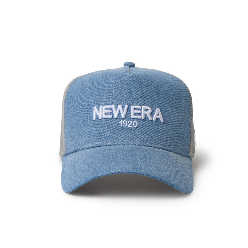 9FORTY A-Frame Trucker New Era 1920 Denim Navy Washed Snapback