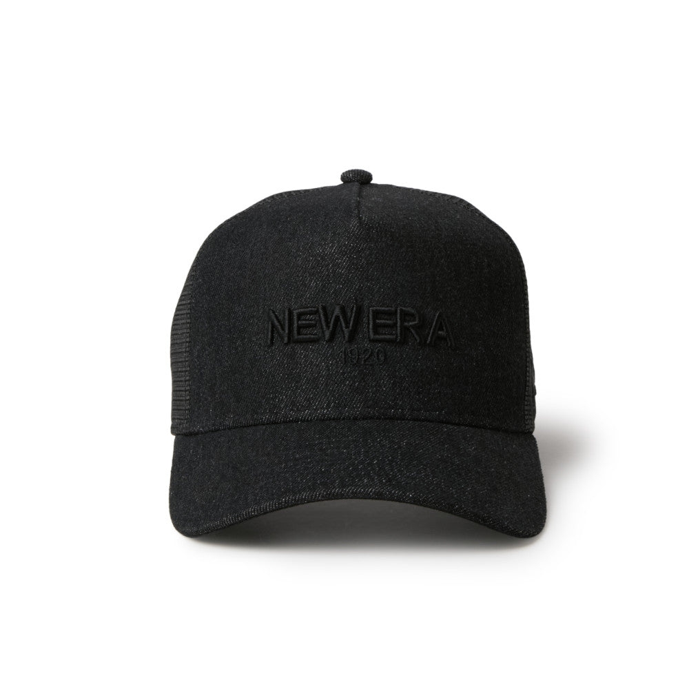 9FORTY A-Frame Trucker New Era 1920 Denim Black Snapback