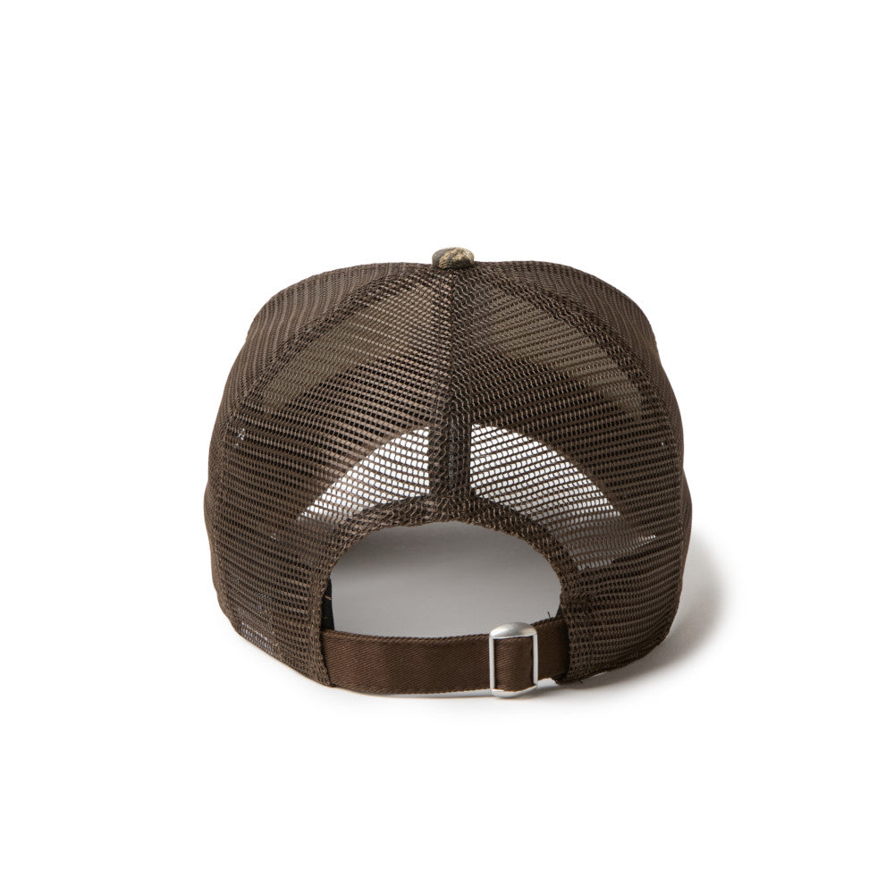 9FORTY A-Frame Trucker Los Angeles Dodgers Real Tree Camo 2-Tone Camo Visor Chrome White Adjustable