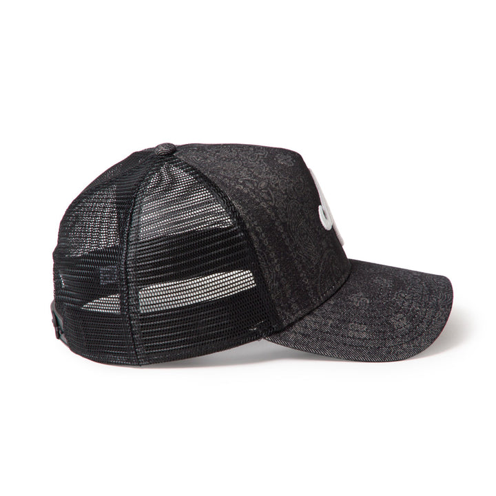 9FORTY A-Frame Trucker Classic New Era Laser Burn Out Denim Black Snapback