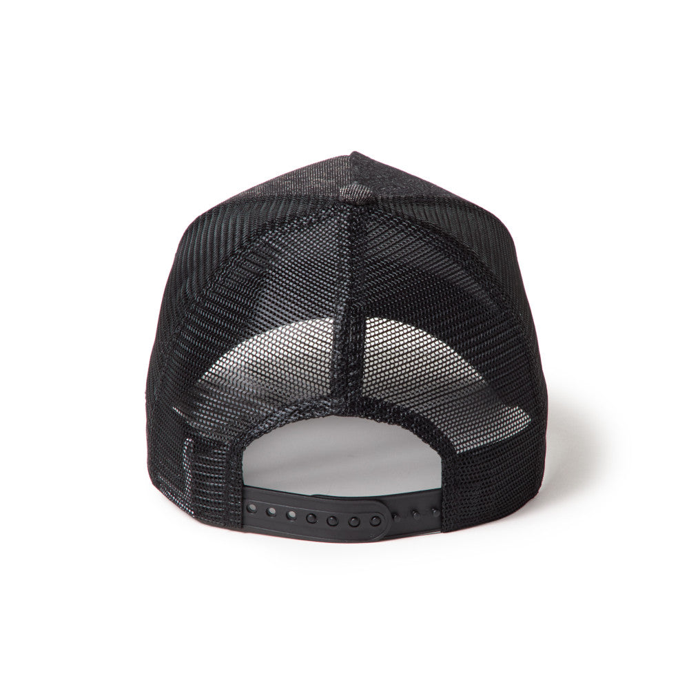 9FORTY A-Frame Trucker Classic New Era Laser Burn Out Denim Black Snapback